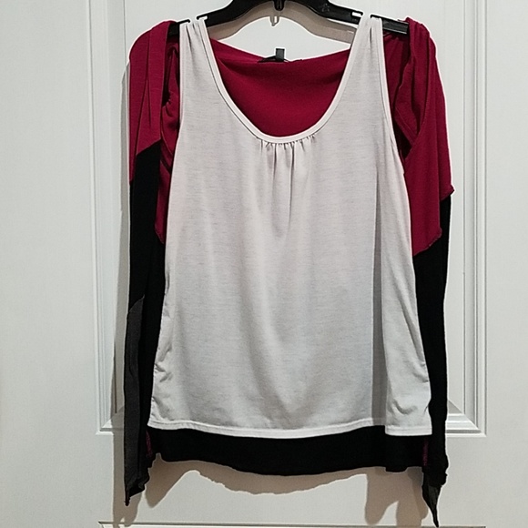 HeartSoul Blouse w/ Attached Cardigan - Picture 3 of 5